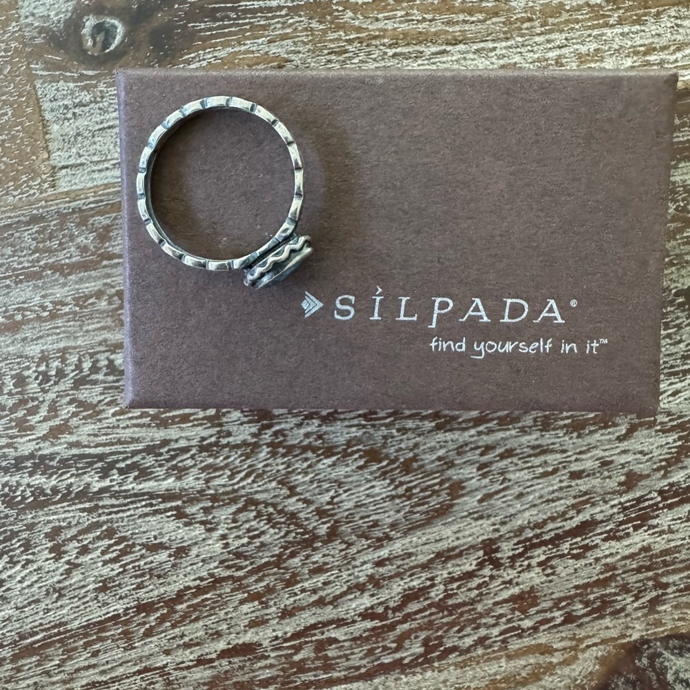 Silpada set 7 sterling silver stackable rings with gemstones fits size 7 3/4–8 - Picture 10 of 10